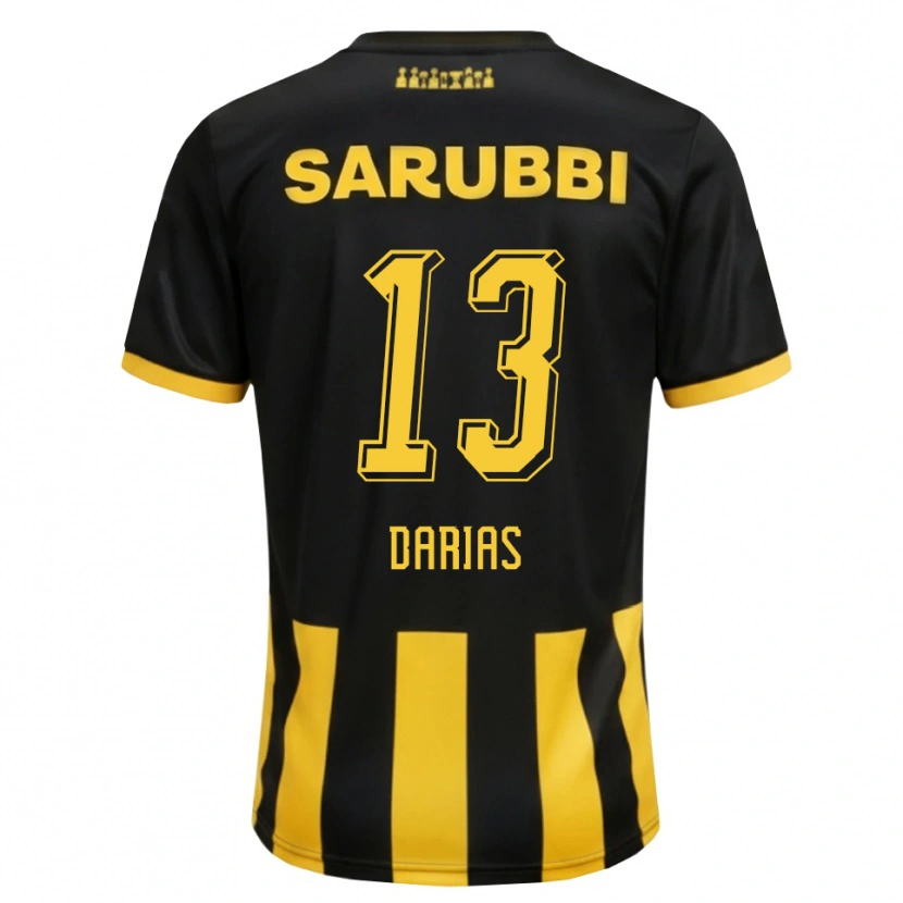 Danxen Kinder Eduardo Darias #13 Schwarz Gelb Heimtrikot Trikot 2026/27 T-Shirt Österreich