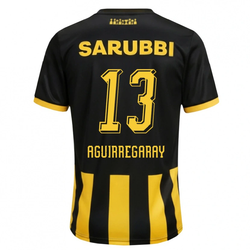 Danxen Kinder Matías Aguirregaray #13 Schwarz Gelb Heimtrikot Trikot 2026/27 T-Shirt Österreich