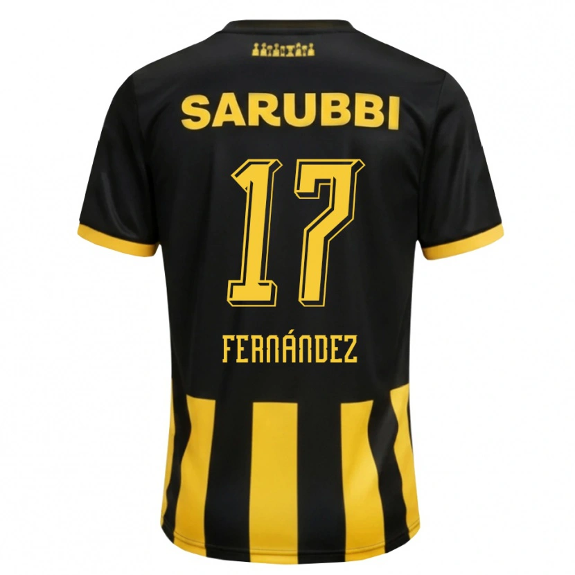 Danxen Kinder Ezequiel Fernández #17 Schwarz Gelb Heimtrikot Trikot 2026/27 T-Shirt Österreich