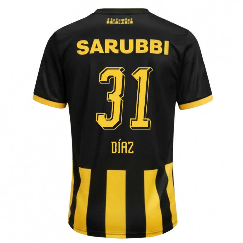 Danxen Kinder Leandro Díaz #31 Schwarz Gelb Heimtrikot Trikot 2026/27 T-Shirt Österreich