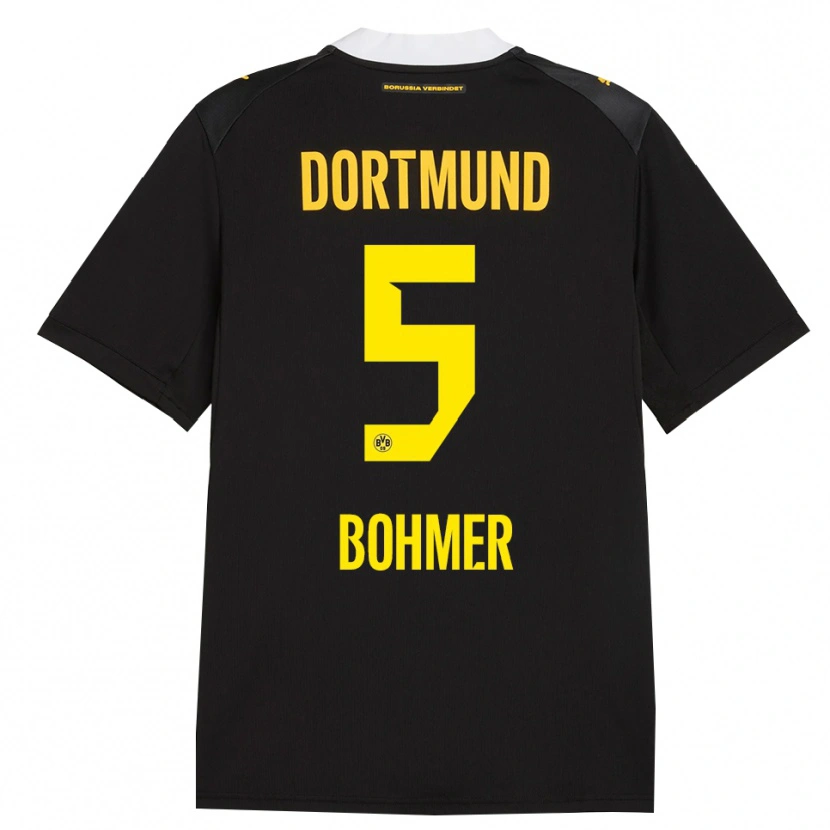 Danxen Kinder Tim Bohmer #5 Schwarz Rot Gelb Auswärtstrikot Trikot 2026/27 T-Shirt Österreich