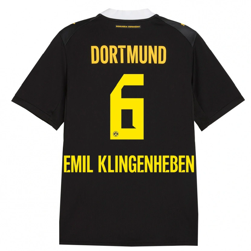 Danxen Kinder Maximilian Emil Klingenheben #6 Schwarz Rot Gelb Auswärtstrikot Trikot 2026/27 T-Shirt Österreich