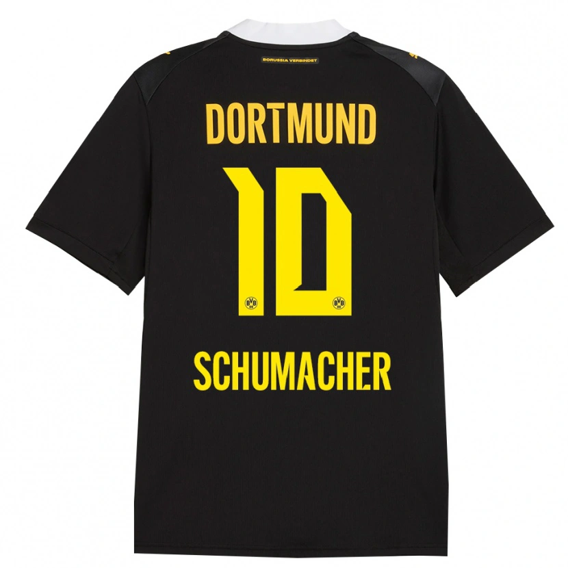 Danxen Kinder Rita Schumacher #10 Schwarz Rot Gelb Auswärtstrikot Trikot 2026/27 T-Shirt Österreich