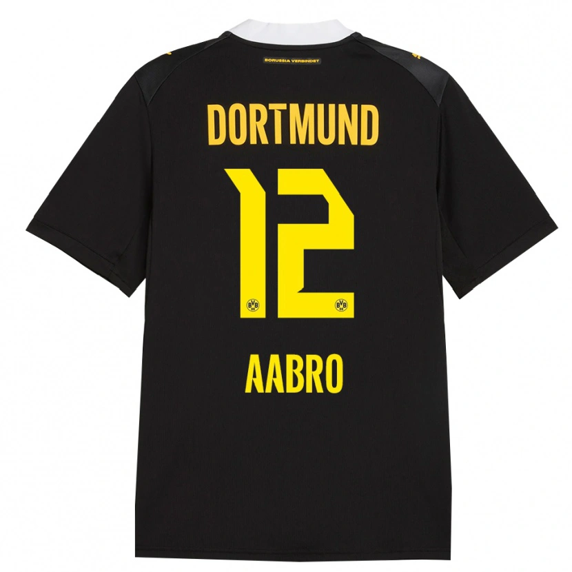 Danxen Kinder Gustav Aabro #12 Schwarz Rot Gelb Auswärtstrikot Trikot 2026/27 T-Shirt Österreich