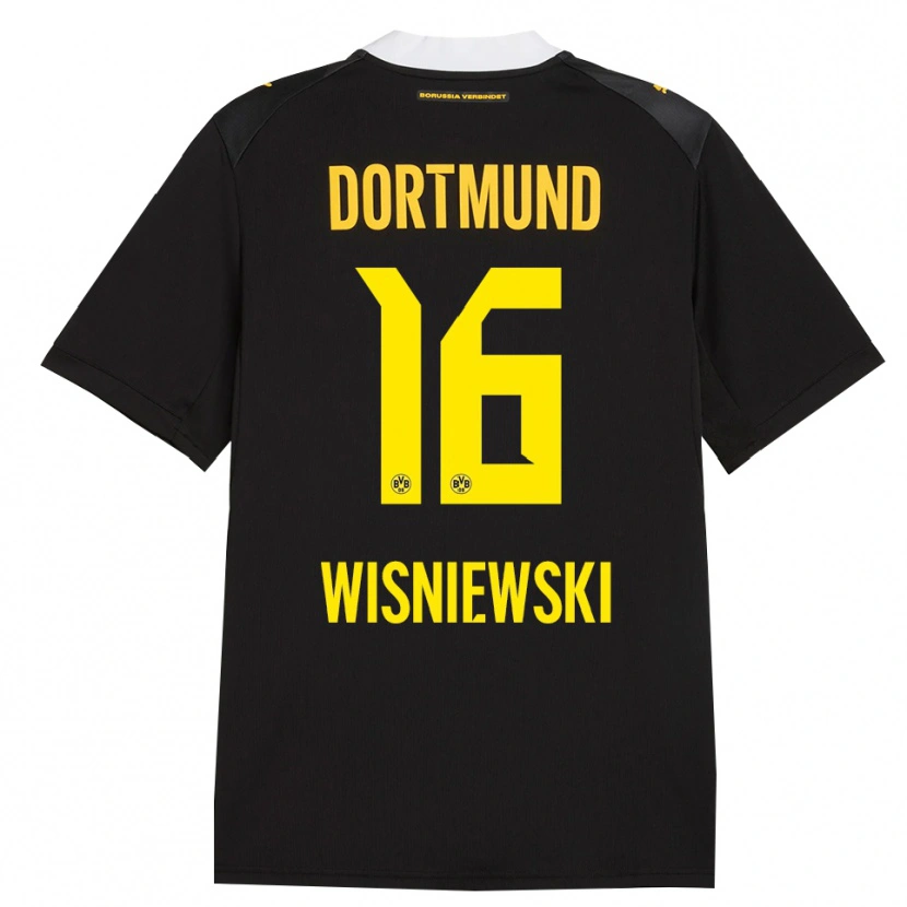 Danxen Kinder Lucy Wisniewski #16 Schwarz Rot Gelb Auswärtstrikot Trikot 2026/27 T-Shirt Österreich