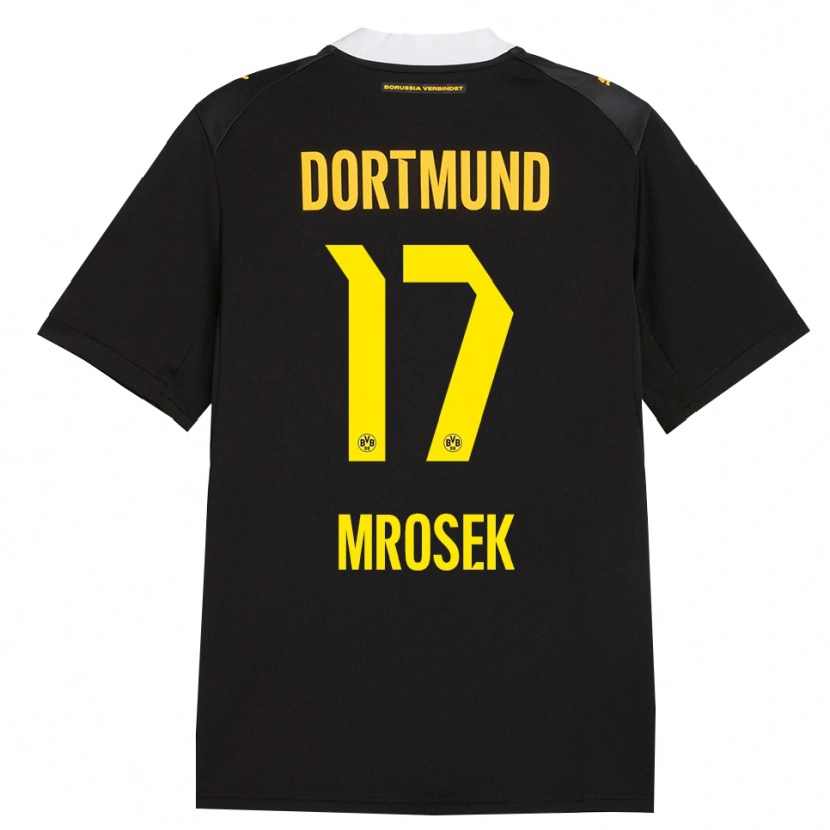 Danxen Kinder Noah Mrosek #17 Schwarz Rot Gelb Auswärtstrikot Trikot 2026/27 T-Shirt Österreich