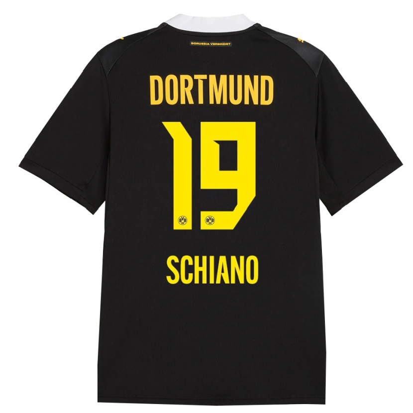 Danxen Kinder Emilio Schiano #19 Schwarz Rot Gelb Auswärtstrikot Trikot 2026/27 T-Shirt Österreich