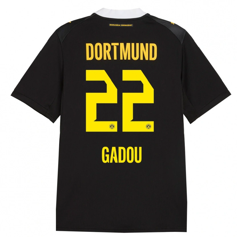 Danxen Kinder Joane Gadou #22 Schwarz Rot Gelb Auswärtstrikot Trikot 2026/27 T-Shirt Österreich