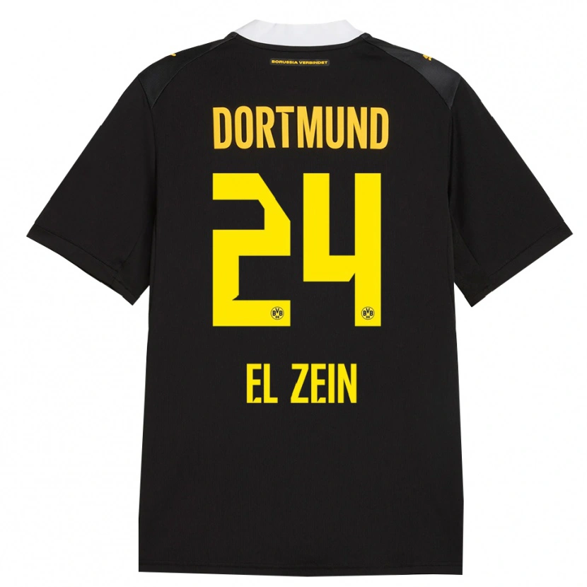 Danxen Kinder Abu-Bekir Omer El-Zein #24 Schwarz Rot Gelb Auswärtstrikot Trikot 2026/27 T-Shirt Österreich