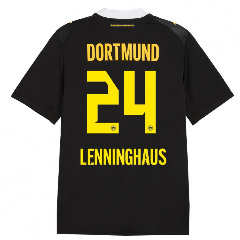 Danxen Kinder Mika Lenninghaus #24 Schwarz Rot Gelb Auswärtstrikot Trikot 2026/27 T-Shirt Österreich
