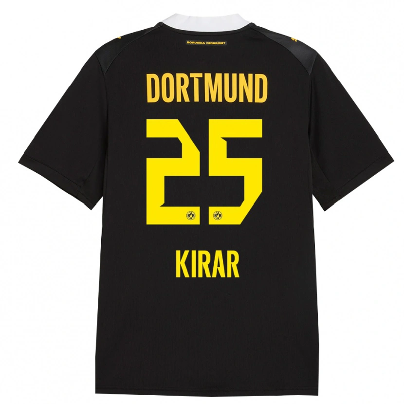 Danxen Kinder Emre Kirar #25 Schwarz Rot Gelb Auswärtstrikot Trikot 2026/27 T-Shirt Österreich