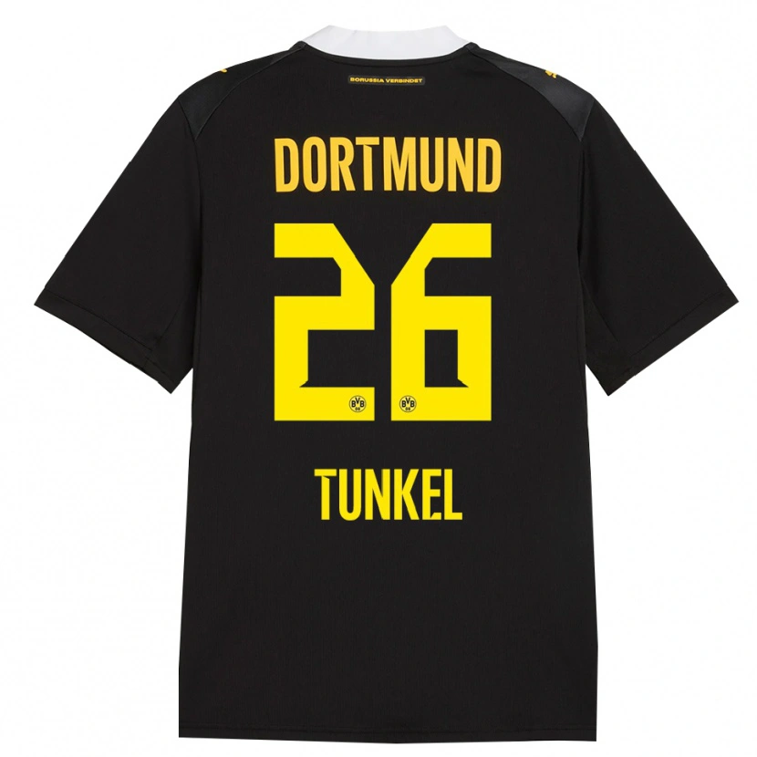 Danxen Kinder Janis Tunkel #26 Schwarz Rot Gelb Auswärtstrikot Trikot 2026/27 T-Shirt Österreich