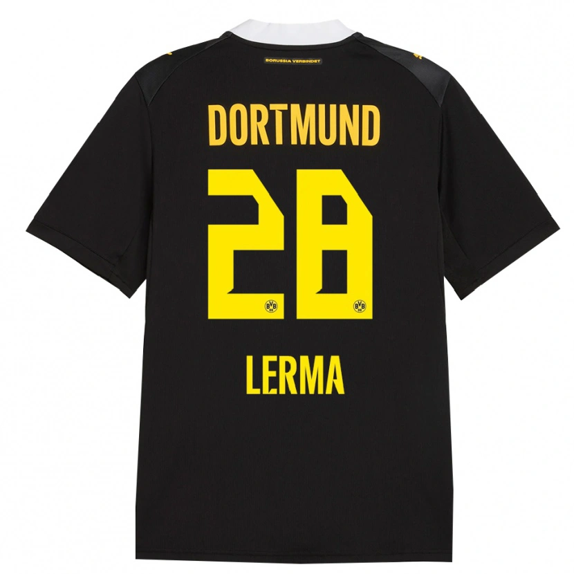 Danxen Kinder Justin Lerma #28 Schwarz Rot Gelb Auswärtstrikot Trikot 2026/27 T-Shirt Österreich