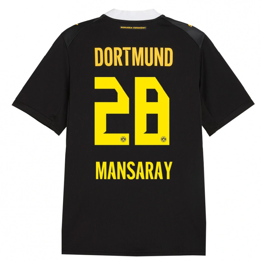 Danxen Kinder Ismael Mansaray #28 Schwarz Rot Gelb Auswärtstrikot Trikot 2026/27 T-Shirt Österreich