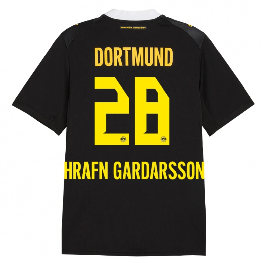 Danxen Kinder Bjarki Hrafn Gardarsson #28 Schwarz Rot Gelb Auswärtstrikot Trikot 2026/27 T-Shirt Österreich