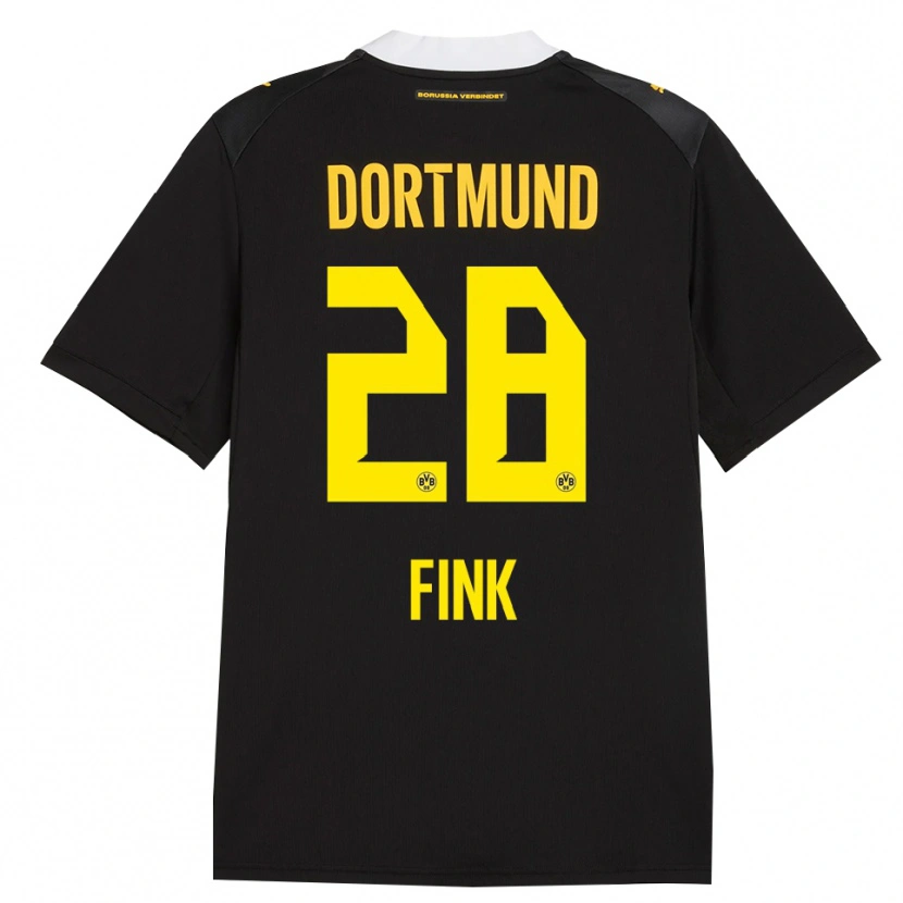 Danxen Kinder Bradley Fink #28 Schwarz Rot Gelb Auswärtstrikot Trikot 2026/27 T-Shirt Österreich