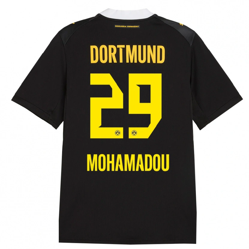Danxen Kinder Hamzath Mohamadou #29 Schwarz Rot Gelb Auswärtstrikot Trikot 2026/27 T-Shirt Österreich