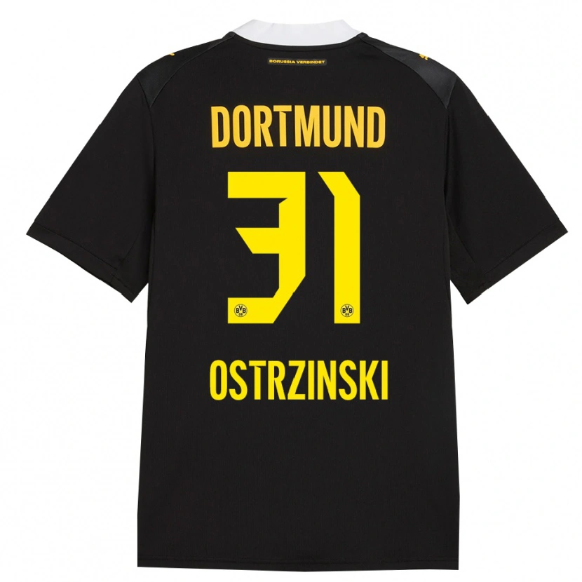 Danxen Kinder Silas Ostrzinski #31 Schwarz Rot Gelb Auswärtstrikot Trikot 2026/27 T-Shirt Österreich