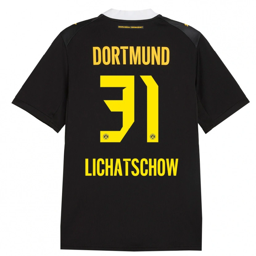Danxen Kinder Deniese Lichatschow #31 Schwarz Rot Gelb Auswärtstrikot Trikot 2026/27 T-Shirt Österreich
