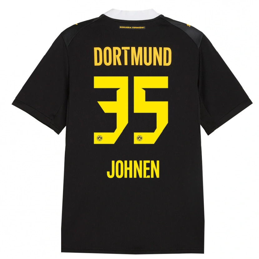Danxen Kinder Marcel Johnen #35 Schwarz Rot Gelb Auswärtstrikot Trikot 2026/27 T-Shirt Österreich