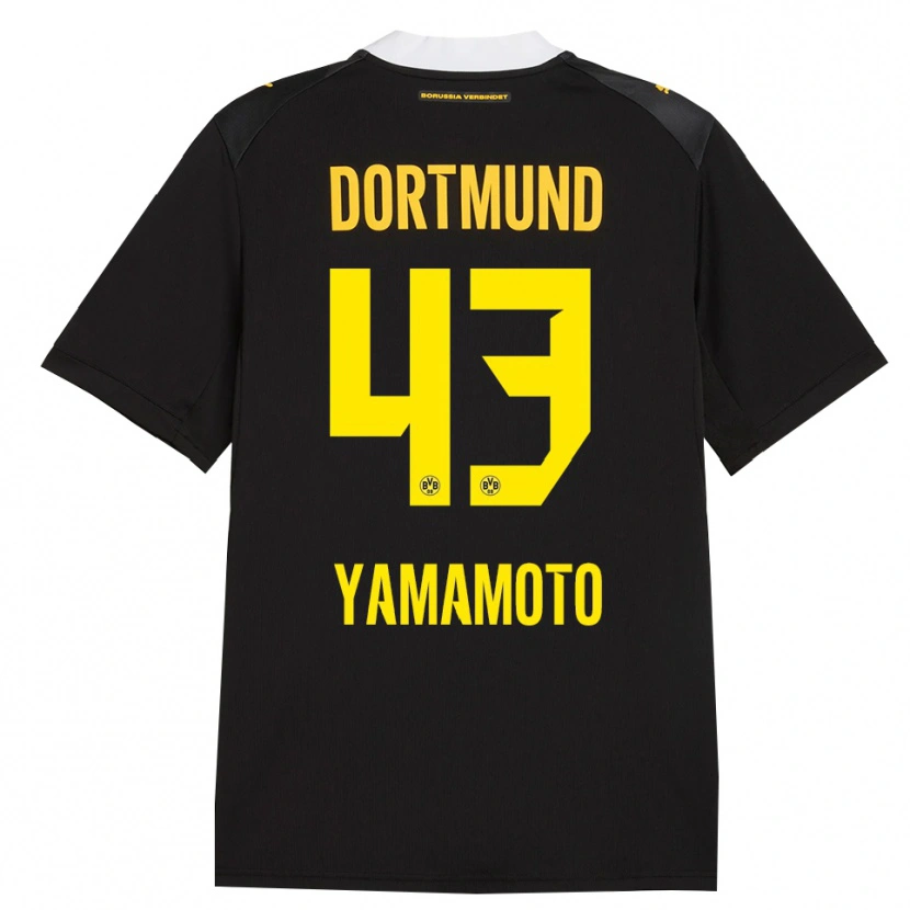 Danxen Kinder Takato Yamamoto #43 Schwarz Rot Gelb Auswärtstrikot Trikot 2026/27 T-Shirt Österreich