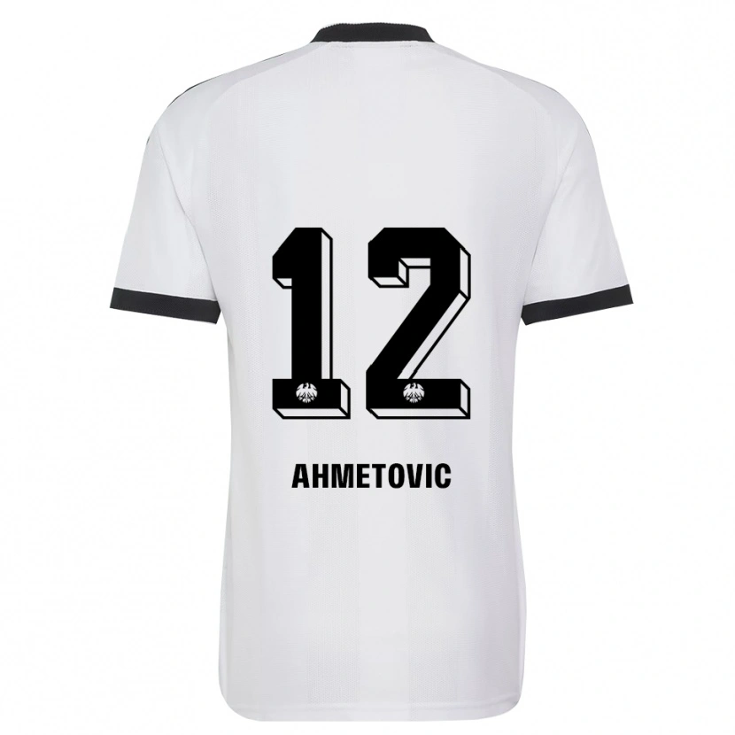 Danxen Kinder Marko Ahmetovic #12 Schwarz Weiß Auswärtstrikot Trikot 2026/27 T-Shirt Österreich