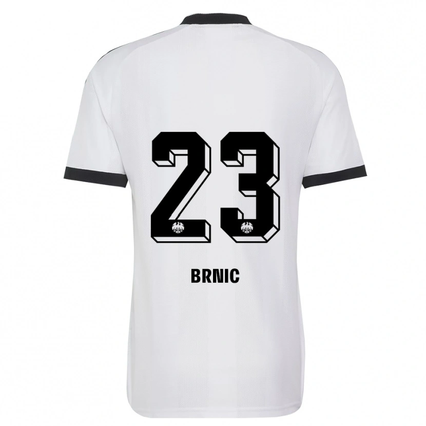 Danxen Kinder Luka Brnic #23 Schwarz Weiß Auswärtstrikot Trikot 2026/27 T-Shirt Österreich