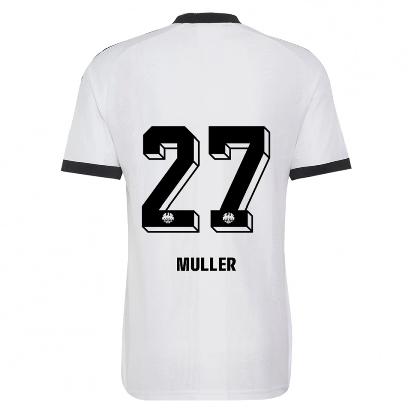 Danxen Kinder Mark Müller #27 Schwarz Weiß Auswärtstrikot Trikot 2026/27 T-Shirt Österreich