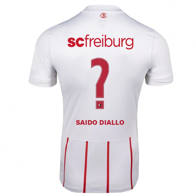 Danxen Kinder Mamadou Saido Diallo #0 Weiß Rot Gelb Auswärtstrikot Trikot 2026/27 T-Shirt Österreich