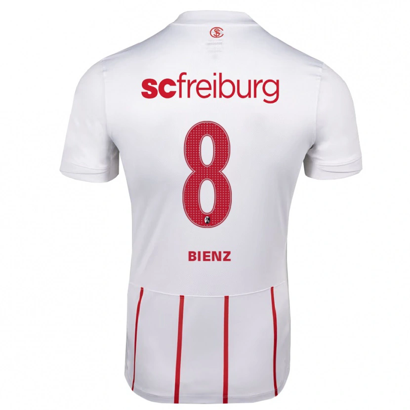 Danxen Kinder Alena Bienz #8 Weiß Rot Gelb Auswärtstrikot Trikot 2026/27 T-Shirt Österreich