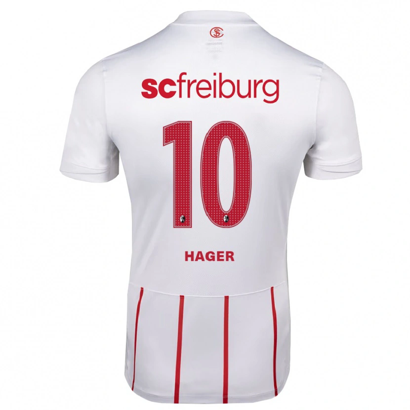 Danxen Kinder Marc Hager #10 Weiß Rot Gelb Auswärtstrikot Trikot 2026/27 T-Shirt Österreich