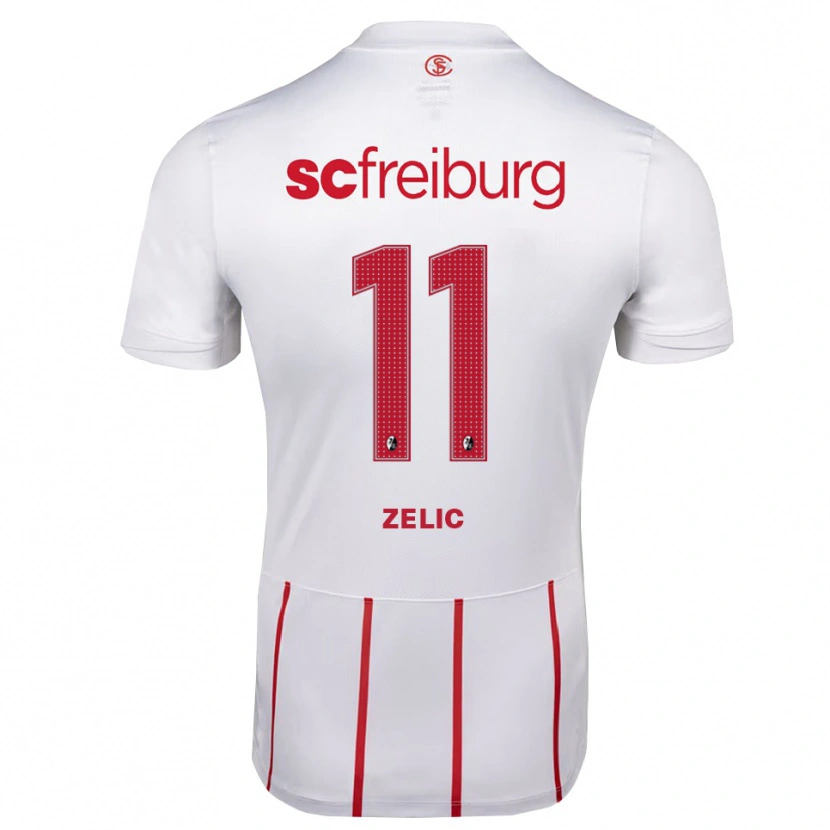 Danxen Kinder Mateo Zelic #11 Weiß Rot Gelb Auswärtstrikot Trikot 2026/27 T-Shirt Österreich