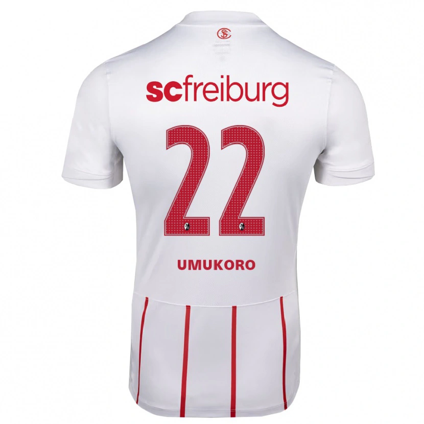 Danxen Kinder Jayden Umukoro #22 Weiß Rot Gelb Auswärtstrikot Trikot 2026/27 T-Shirt Österreich