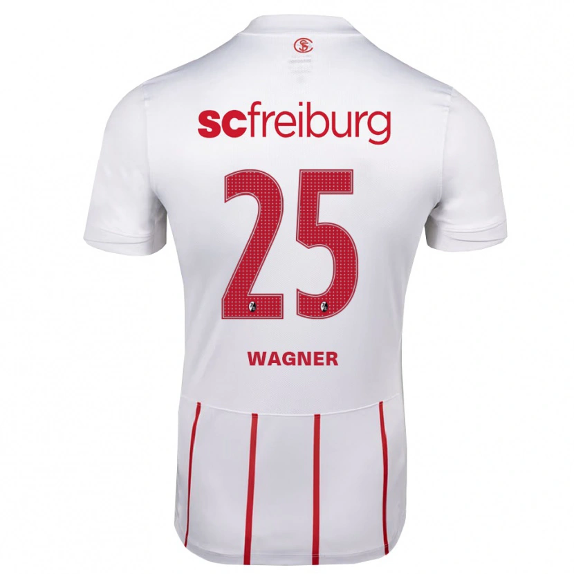 Danxen Kinder Noah Wagner #25 Weiß Rot Gelb Auswärtstrikot Trikot 2026/27 T-Shirt Österreich