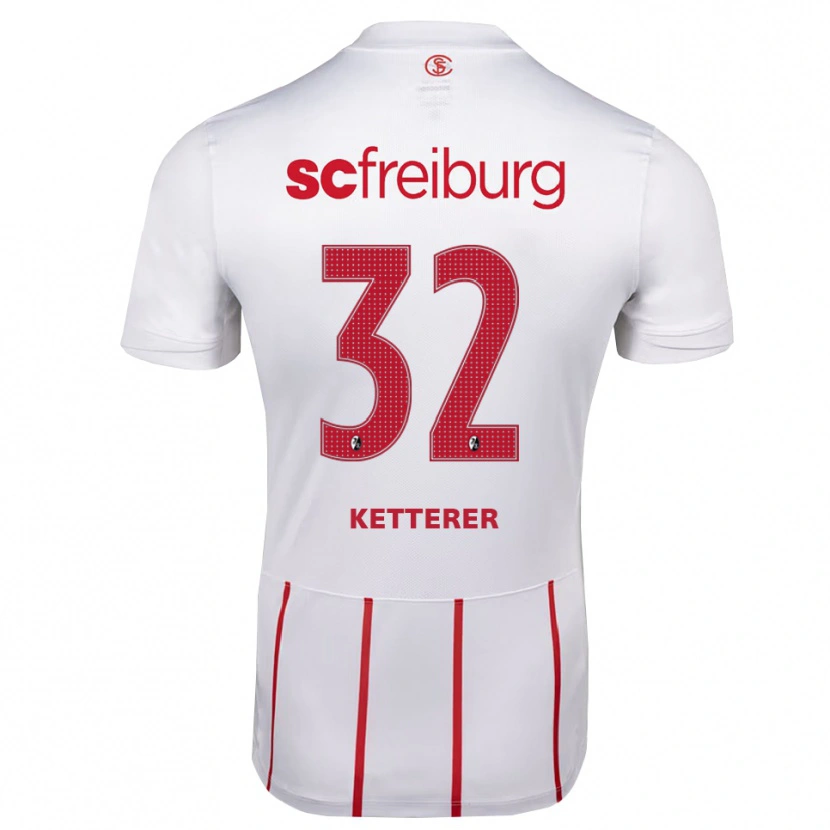 Danxen Kinder Ashley Ketterer #32 Weiß Rot Gelb Auswärtstrikot Trikot 2026/27 T-Shirt Österreich