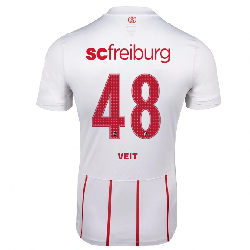 Danxen Kinder Jannik Veit #48 Weiß Rot Gelb Auswärtstrikot Trikot 2026/27 T-Shirt Österreich