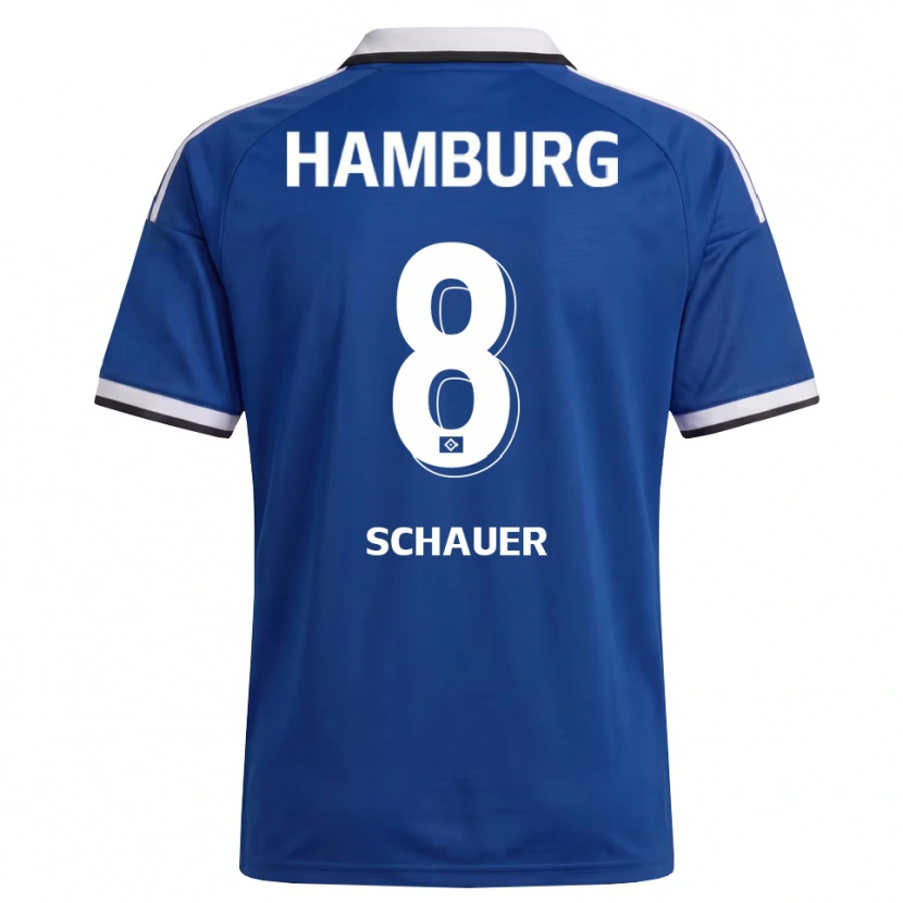 Danxen Kinder Martin Schauer #8 Weiß Blau Auswärtstrikot Trikot 2026/27 T-Shirt Österreich