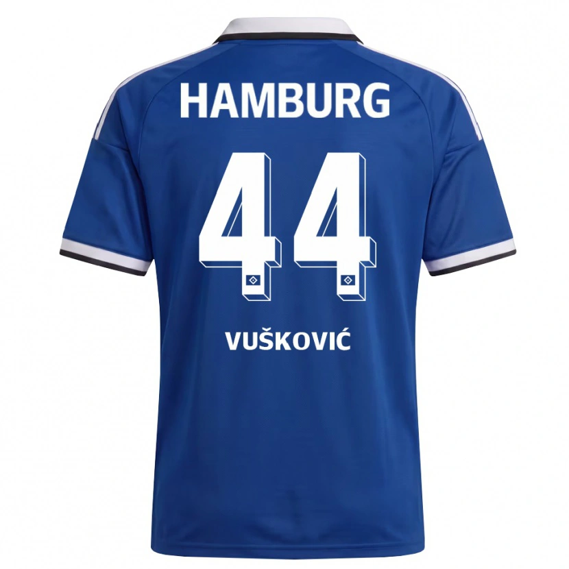 Danxen Kinder Mario Vuskovic #44 Weiß Blau Auswärtstrikot Trikot 2026/27 T-Shirt Österreich