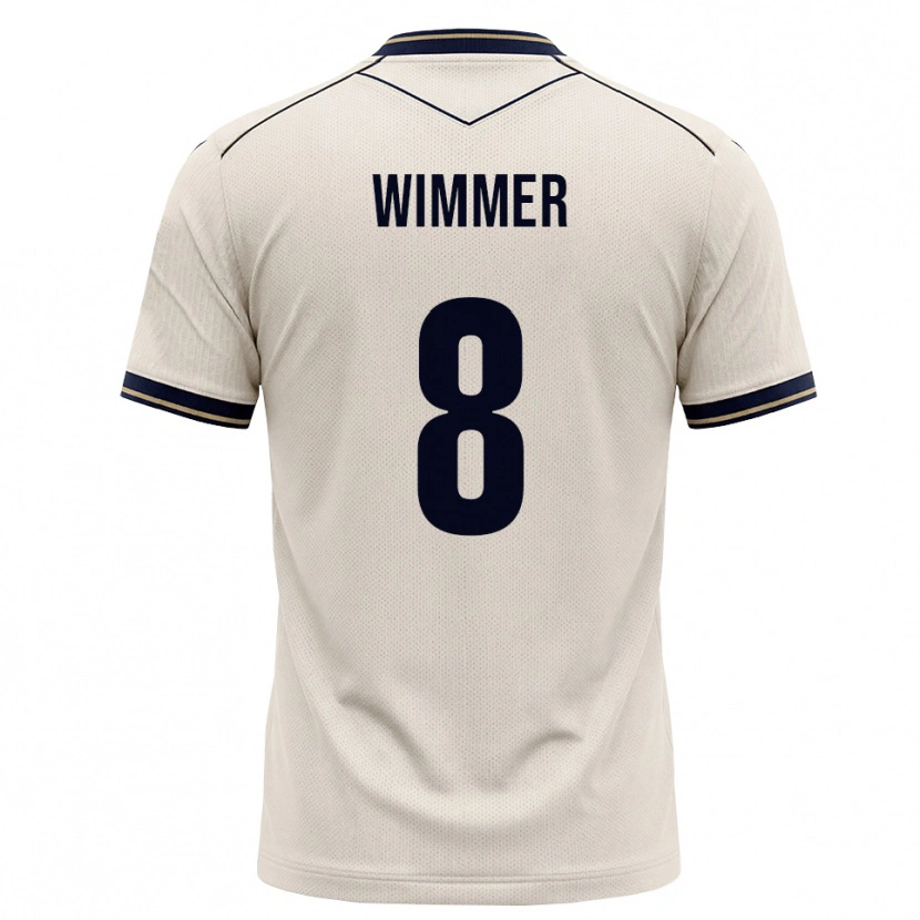 Danxen Kinder Patrick Wimmer #8 Creme Tiefblau Auswärtstrikot Trikot 2026/27 T-Shirt Österreich