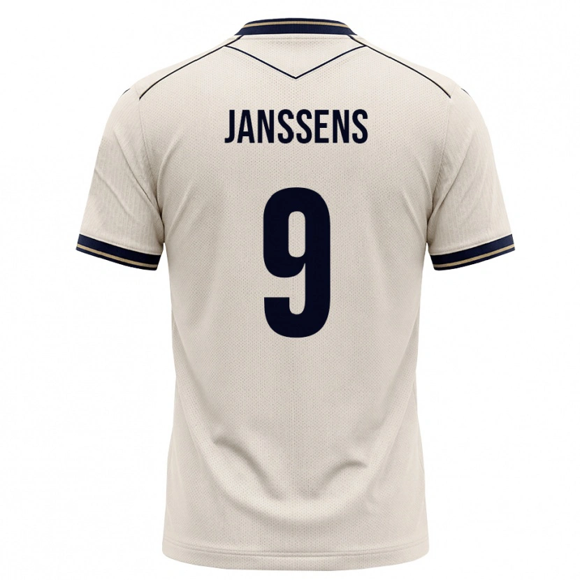 Danxen Kinder Jill Janssens #9 Creme Tiefblau Auswärtstrikot Trikot 2026/27 T-Shirt Österreich