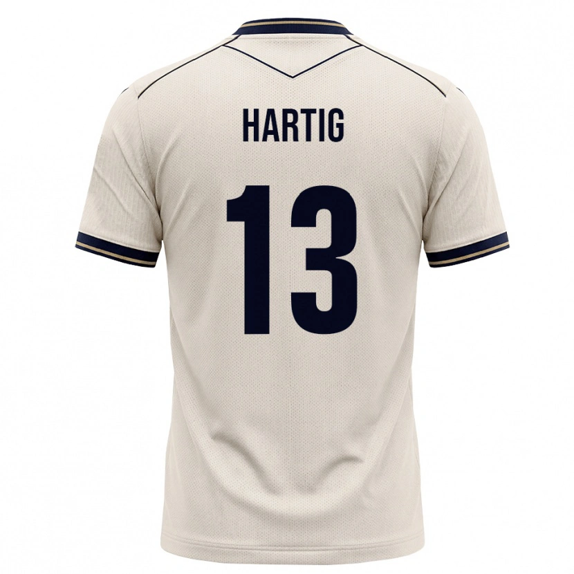 Danxen Kinder Isabella Hartig #13 Creme Tiefblau Auswärtstrikot Trikot 2026/27 T-Shirt Österreich