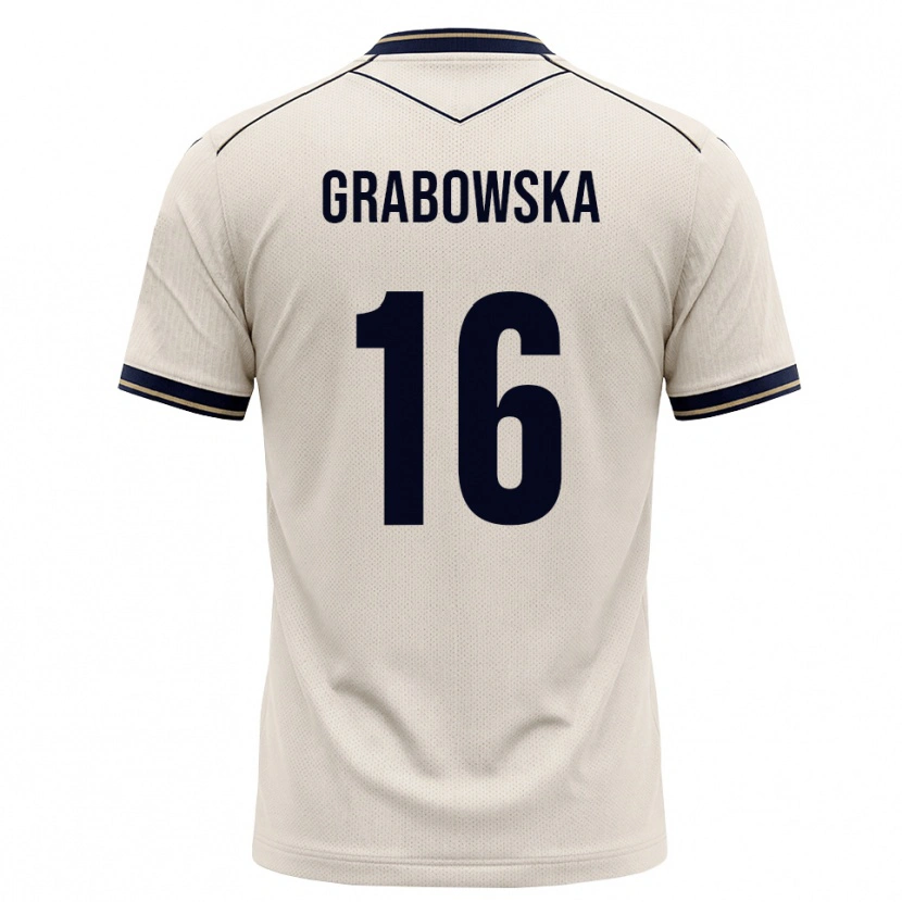 Danxen Kinder Dominika Grabowska #16 Creme Tiefblau Auswärtstrikot Trikot 2026/27 T-Shirt Österreich