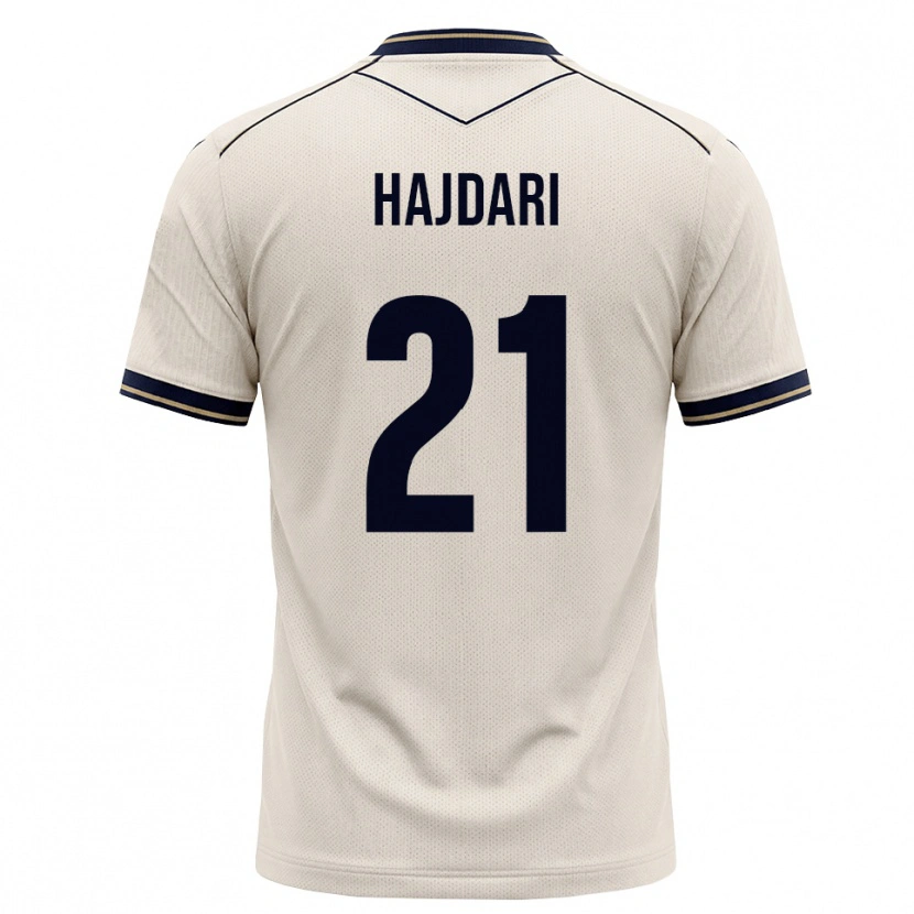 Danxen Kinder Albian Hajdari #21 Creme Tiefblau Auswärtstrikot Trikot 2026/27 T-Shirt Österreich