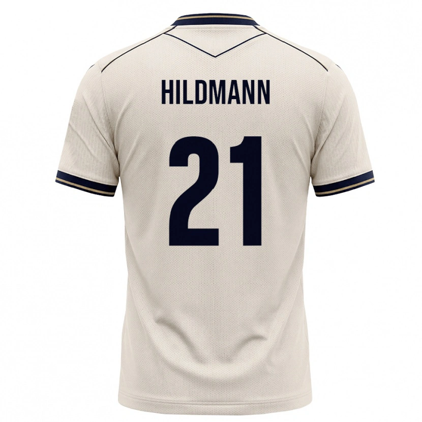 Danxen Kinder Timo Hildmann #21 Creme Tiefblau Auswärtstrikot Trikot 2026/27 T-Shirt Österreich