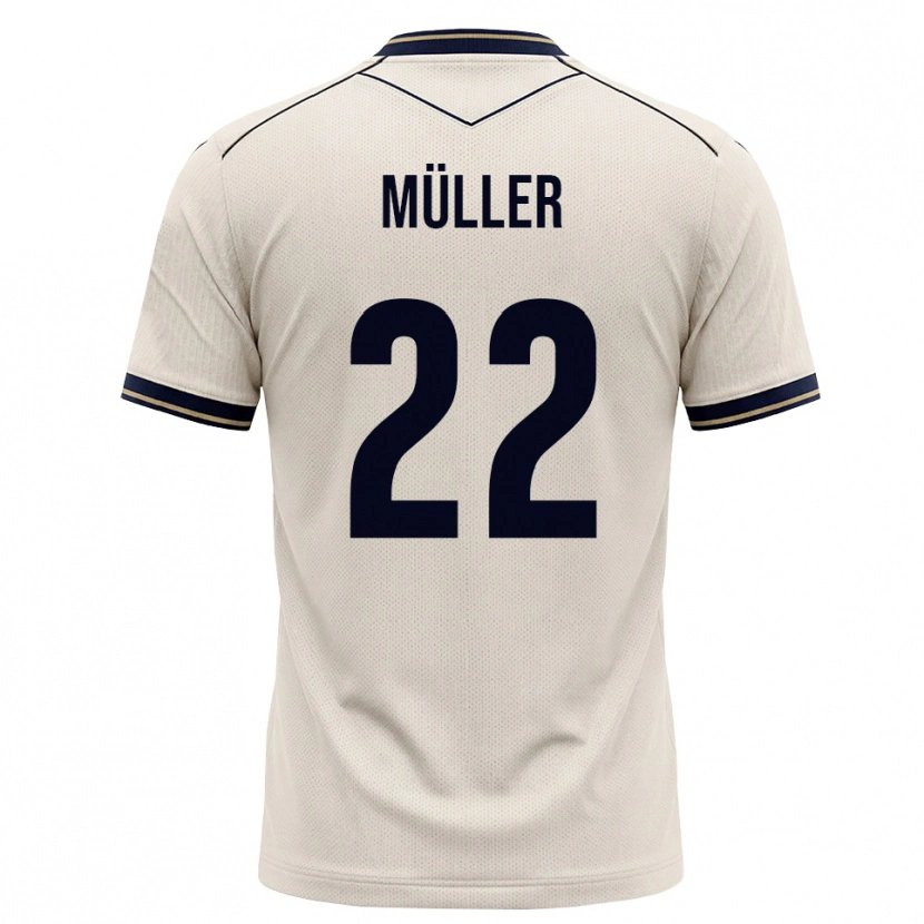 Danxen Kinder Tim Müller #22 Creme Tiefblau Auswärtstrikot Trikot 2026/27 T-Shirt Österreich