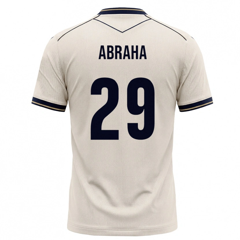 Danxen Kinder Natnael Abraha #29 Creme Tiefblau Auswärtstrikot Trikot 2026/27 T-Shirt Österreich