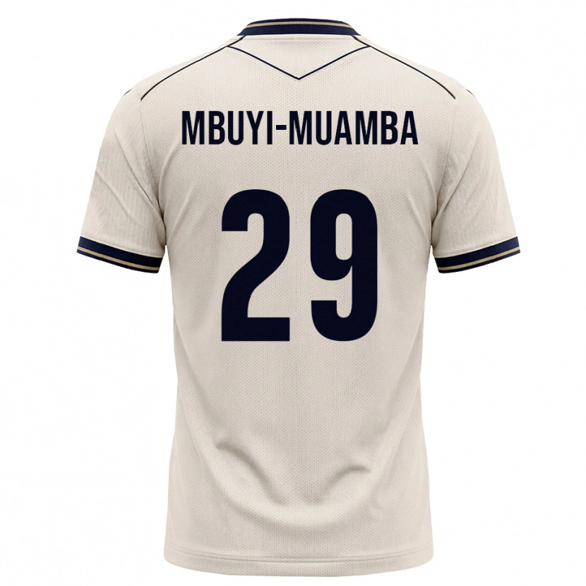 Danxen Kinder Hubert Mbuyi-Muamba #29 Creme Tiefblau Auswärtstrikot Trikot 2026/27 T-Shirt Österreich
