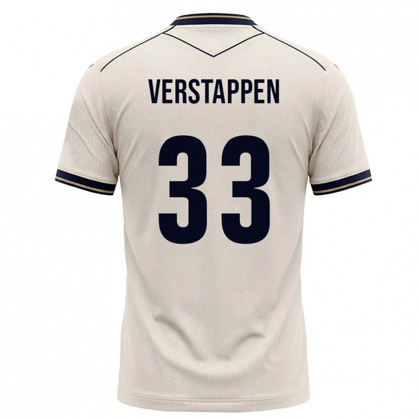 Danxen Kinder Eric Verstappen #33 Creme Tiefblau Auswärtstrikot Trikot 2026/27 T-Shirt Österreich