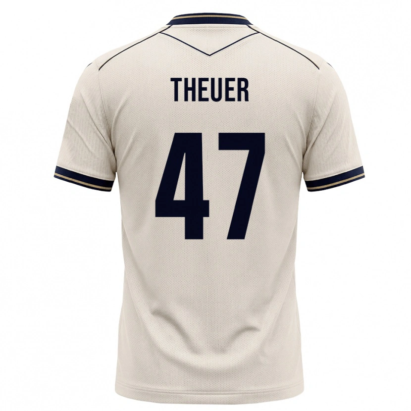 Danxen Kinder Maximilian Theuer #47 Creme Tiefblau Auswärtstrikot Trikot 2026/27 T-Shirt Österreich