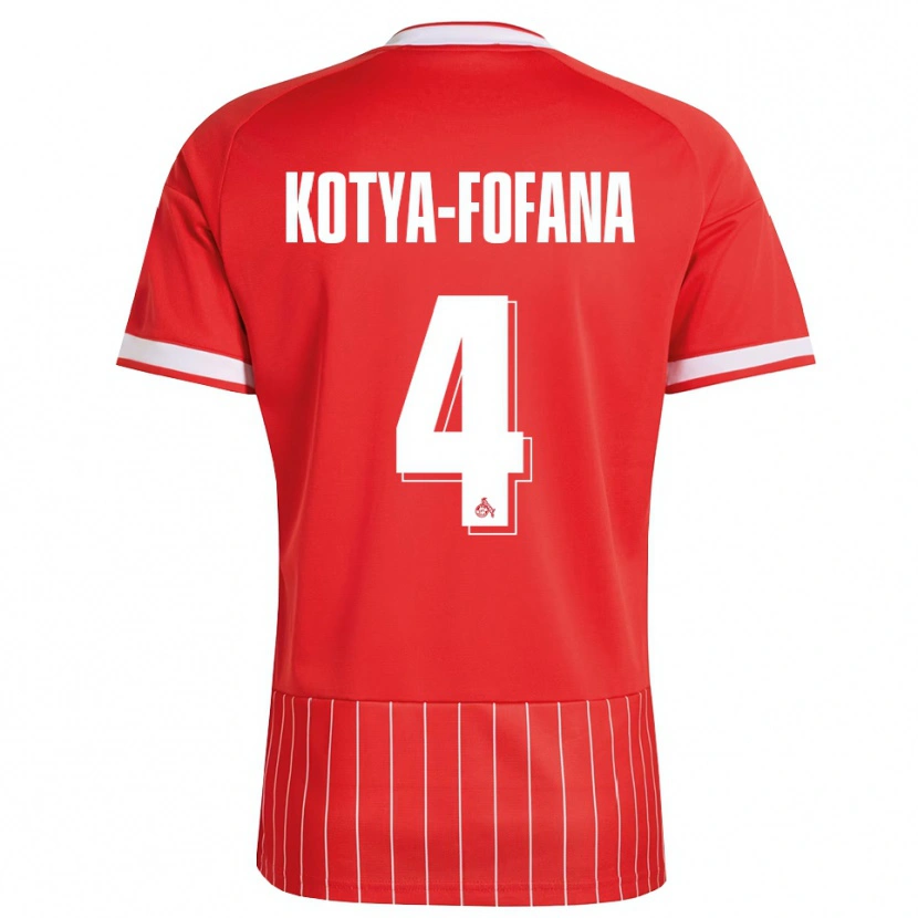 Danxen Kinder Assad Kotya-Fofana #4 Rot Weiß Grün Auswärtstrikot Trikot 2026/27 T-Shirt Österreich